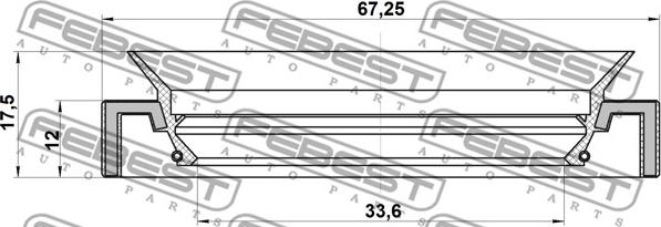 Febest 95HAY-35671017R - Szimering, hajtótengely www.parts5.com