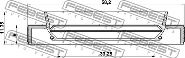 Febest 95HBY-35580811R - Retén, árbol de transmisión www.parts5.com