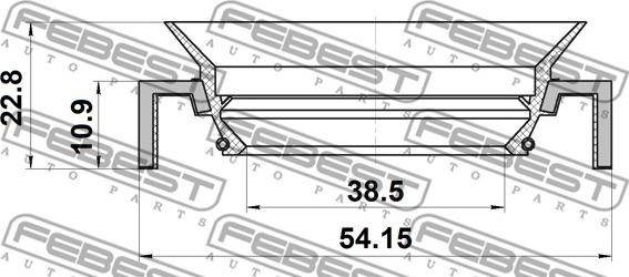 Febest 95HCS-40541123L - Shaft Seal, transfer case www.parts5.com