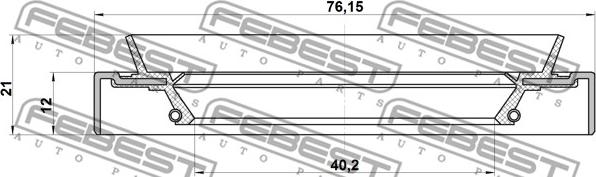 Febest 95HDS-42761221R - Simering, ax cardanic www.parts5.com