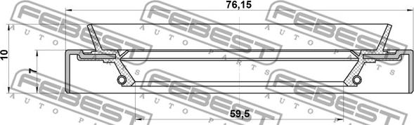 Febest 95HDS-61760710X - Уплотняющее кольцо, ступица колеса www.parts5.com