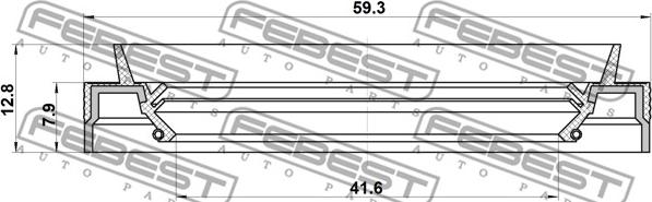 Febest 95JEY-43590813C - Retén, árbol de transmisión www.parts5.com