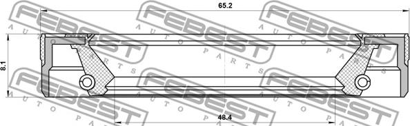 Febest 95LEY-50650808C - Уплотнительное кольцо вала, первичный вал ступенчатой КП www.parts5.com