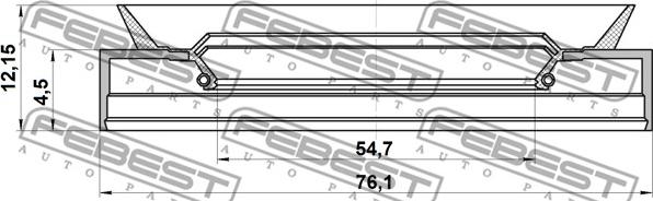 Febest 95PDS-56760412X - Seal Ring, wheel hub www.parts5.com