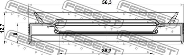 Febest 95PES-40560813C - Yağ keçesi, Otomatik şanzıman www.parts5.com