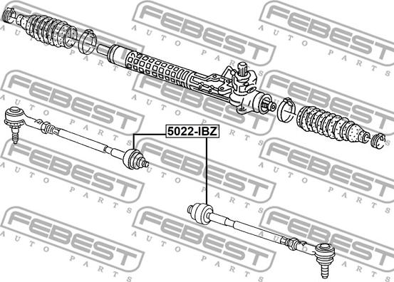 Febest 5022-IBZ - Articulatie axiala, cap de bara www.parts5.com