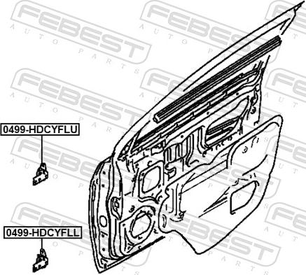 Febest 0499-HDCYFLL - Door Hinge www.parts5.com