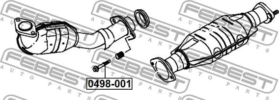 Febest 0498-001 - Śruba, system wydechowy www.parts5.com