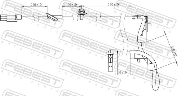 Febest 04606-018 - Sensor, wheel speed www.parts5.com