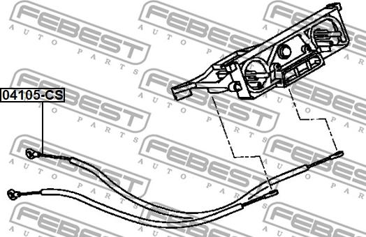 Febest 04105-CS - Cable, heater flap parts5.com