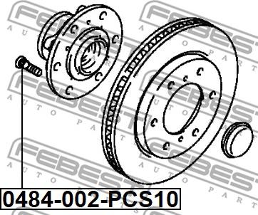 Febest 0484-002-PCS10 - Wheel Stud parts5.com