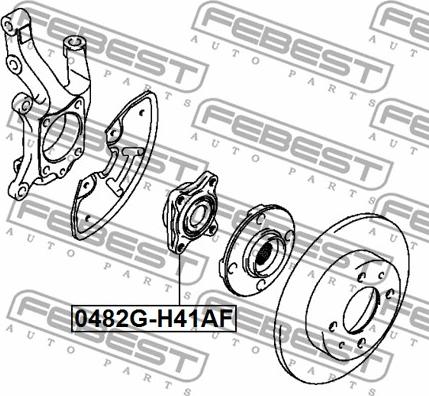 Febest 0482G-H41AF - Wheel Hub www.parts5.com