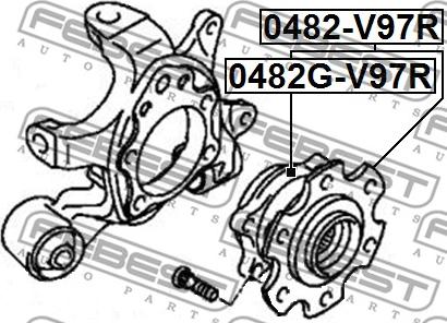 Febest 0482G-V97R - Kerékagy www.parts5.com