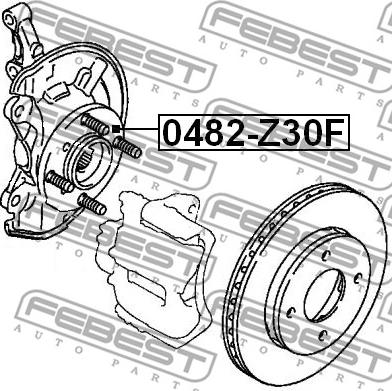 Febest 0482-Z30F - Pesto kolesa www.parts5.com