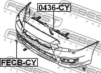 Febest 0436-CY - Front Cowling parts5.com