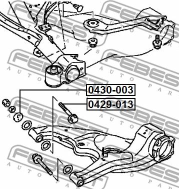 Febest 0430-003 - Шайба за надлъжен наклон на ос www.parts5.com