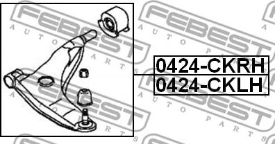 Febest 0424-CKRH - Wahacz, zawieszenie koła www.parts5.com