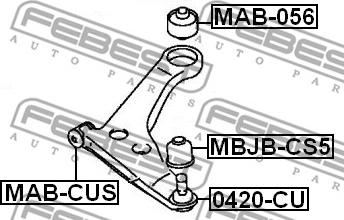 Febest 0420-CU - Articulatie sarcina / ghidare www.parts5.com