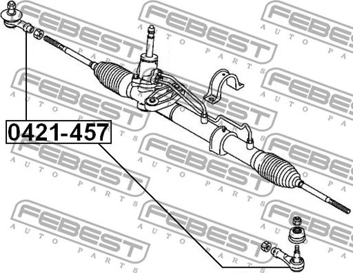 Febest 0421-457 - Glava jarmovega droga www.parts5.com