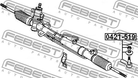 Febest 0421-519 - Hlava příčného táhla řízení www.parts5.com