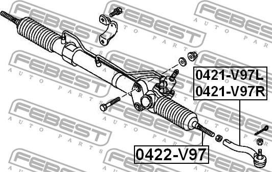 Febest 0421-V97R - Cap de bara www.parts5.com