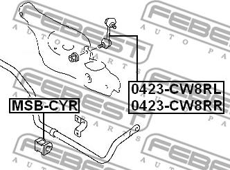 Febest 0423-CW8RR - Rod / Strut, stabiliser www.parts5.com