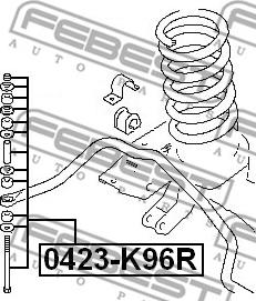 Febest 0423-K96R - Tanko, kallistuksenvaimennin www.parts5.com