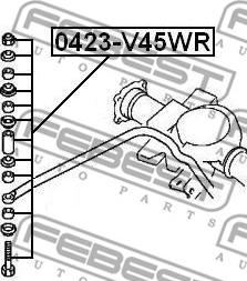 Febest 0423-V45WR - Rod / Strut, stabiliser www.parts5.com