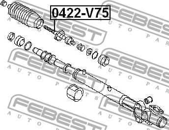 Febest 0422-V75 - Axiálny čap tiahla riadenia www.parts5.com