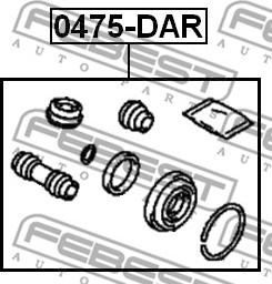 Febest 0475-DAR - Repair Kit, brake caliper www.parts5.com