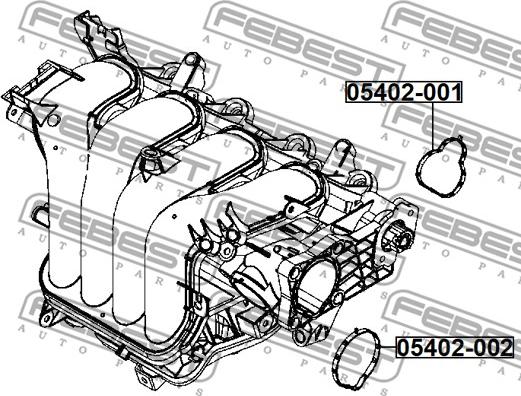 Febest 05402-001 - Gasket, intake manifold www.parts5.com