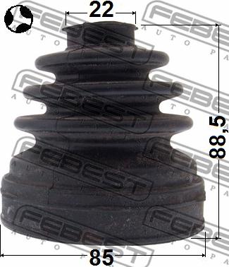 Febest 0515-BK23LHT - Burduf cauciuc, articulatie planetara www.parts5.com