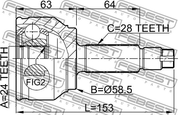 Febest 0510-MZ5 - Joint Kit, drive shaft parts5.com