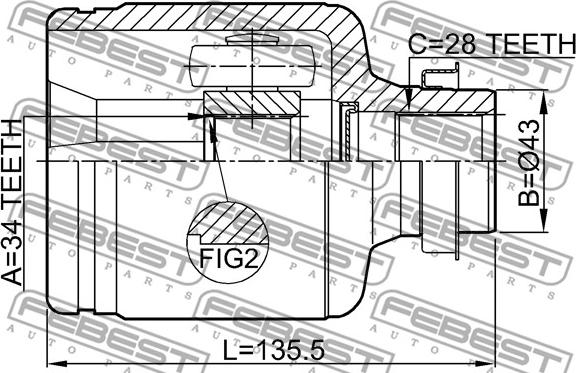 Febest 0511-BL23MTRH - Set articulatie, planetara www.parts5.com