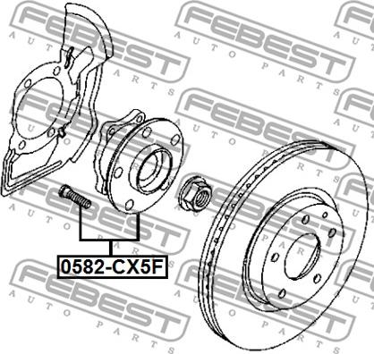 Febest 0582-CX5F - Wheel Hub www.parts5.com