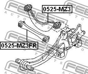 Febest 0525-MZ3FR - Носач, окачване на колелата www.parts5.com