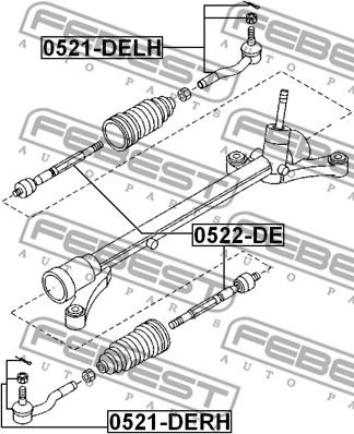 Febest 0522-DE - Articulatie axiala, cap de bara www.parts5.com