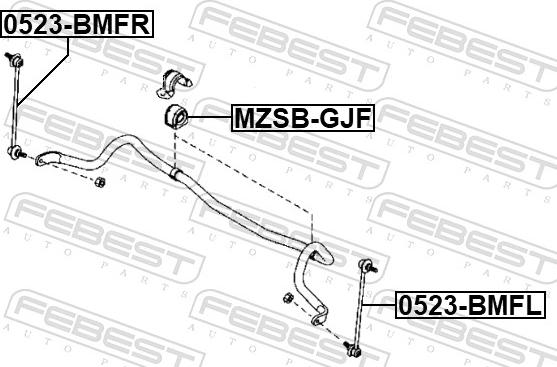 Febest 0523-BMFL - Rod / Strut, stabiliser www.parts5.com