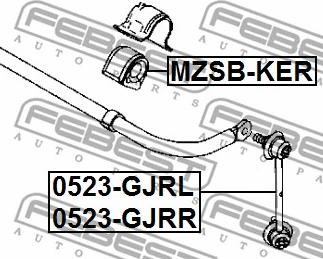 Febest 0523-GJRR - Rod / Strut, stabiliser www.parts5.com