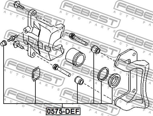 Febest 0575-DEF - Komplet za popravak, kočno sedlo www.parts5.com