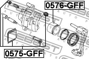 Febest 0575-GFF - Repair Kit, brake caliper www.parts5.com