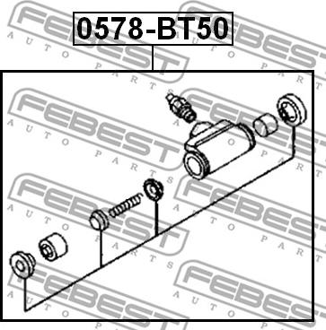 Febest 0578-BT50 - REAR BRAKE CYLINDER parts5.com