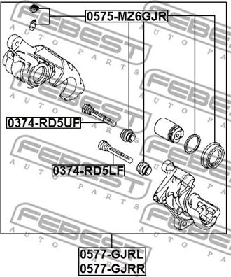 Febest 0577-GJRR - Etrier frana www.parts5.com