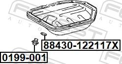 Febest 0199-001 - Резьбовая пробка, масляный поддон www.parts5.com