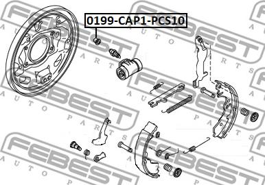 Febest 0199-CAP1-PCS10 - Cover, brake caliper www.parts5.com