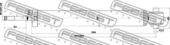 Febest 01650964R - Shock Absorber www.parts5.com