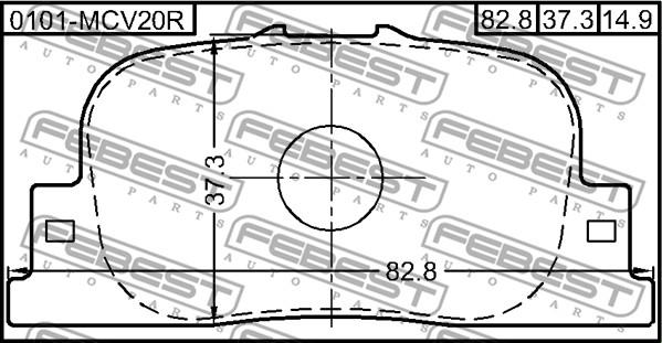 Febest 0101-MCV20R - Brake Pad Set, disc brake www.parts5.com