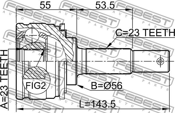 Febest 0110-003 - Set articulatie, planetara www.parts5.com