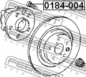 Febest 0184-004 - Μπουλόνι τροχού www.parts5.com