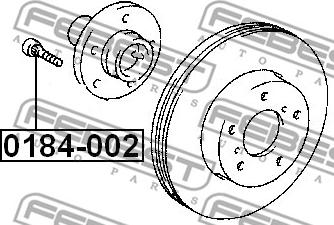 Febest 0184-002 - Boulon de roue www.parts5.com